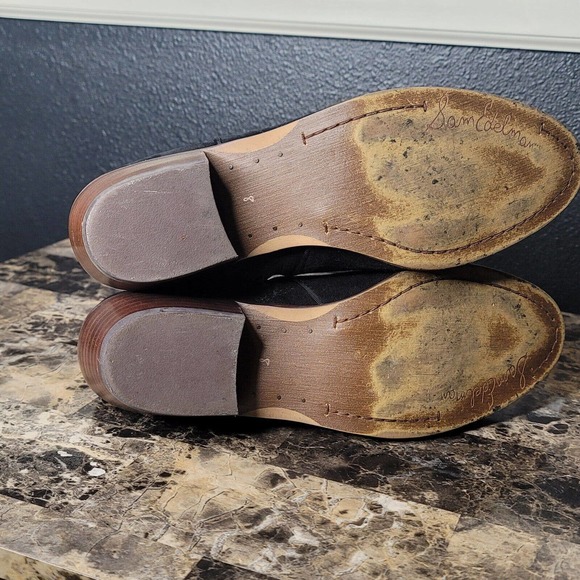 Sam Edelman Boots Women's Petty Black Suede Ankle Zip Booties Size US8 EU38 - Picture 4 of 5